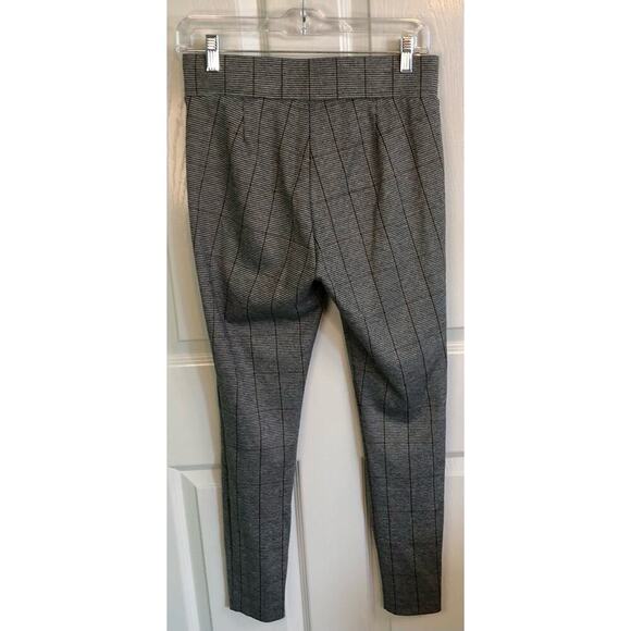 Ann Taylor LOFT Women's Small Pull-On Elastic Waist Houndstooth Pants Gray Black - Picture 4 of 7